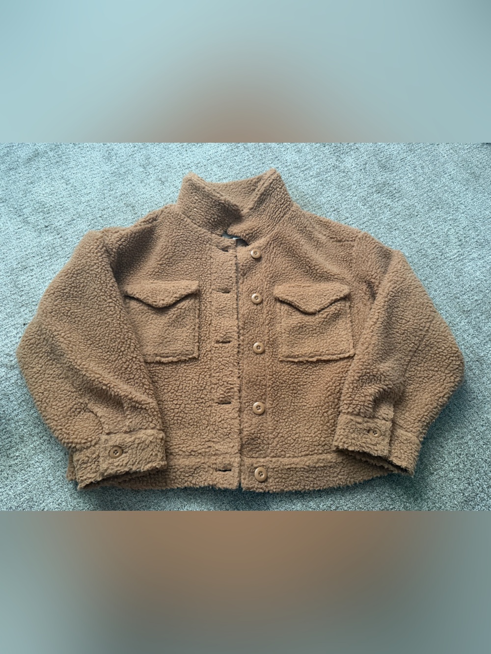 American Eagle Tan Sherpa-Lined Jacket
